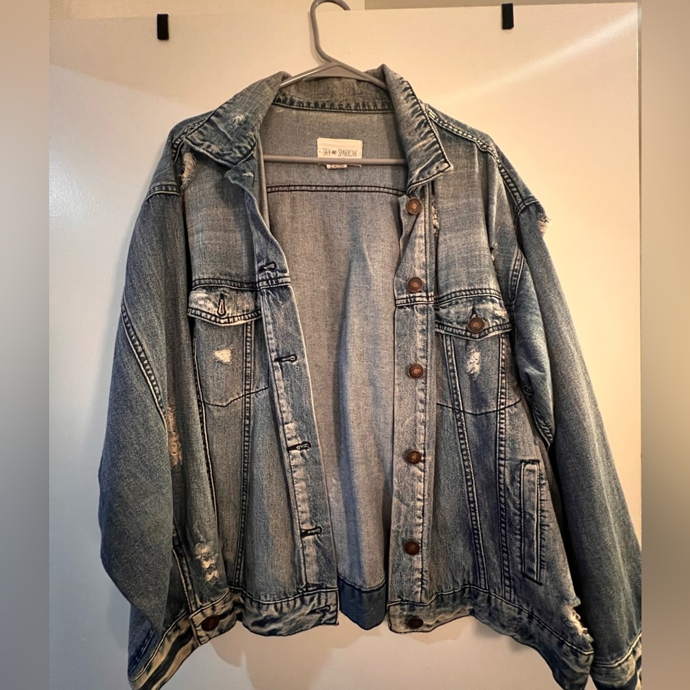 Size XL Oversized Jean jacket-Denim Dark wash